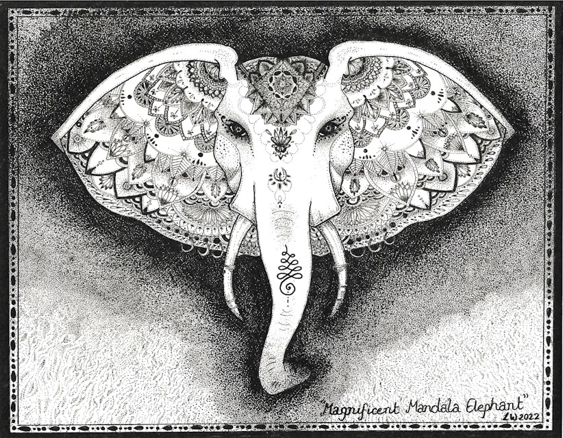 Magnificent Mandala Elephant - A3 Print